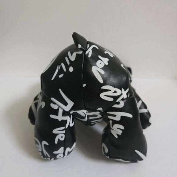 Letter Print Bear Doll Shape Shoulder Bag, Zipper FauxLeather Buckled Chain Cr - Picture 9 of 13